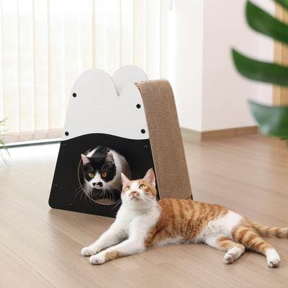 FUKUMARU Cat Scratcher House, Cozy Cardboard Cat Scratcher, House