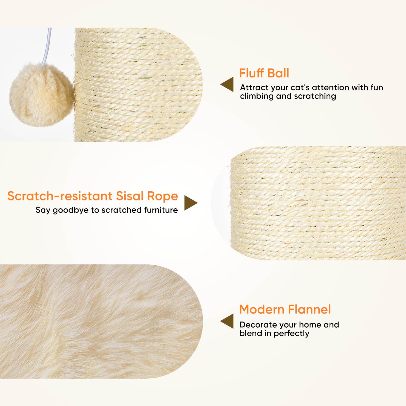 PAWSCRAT Cat Scratching Post High, Large Diameter Natural Scratcher