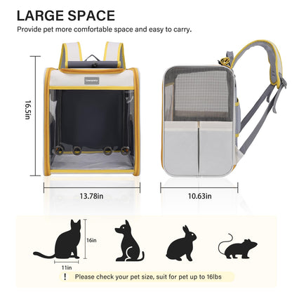 Cawypety Cat Backpack Carrier, Collapsible and Breathability Bag
