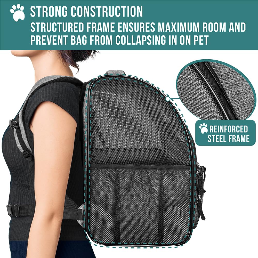 PetAmi Dog Backpack Carrier for Small Large Cat, Pet, Puppy Bag