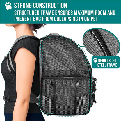 PetAmi Dog Backpack Carrier for Small Large Cat, Pet, Puppy Bag