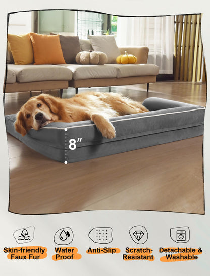 Extra Large Dog Bed Orthopedic Waterproof: Memory Foam Dog Bed