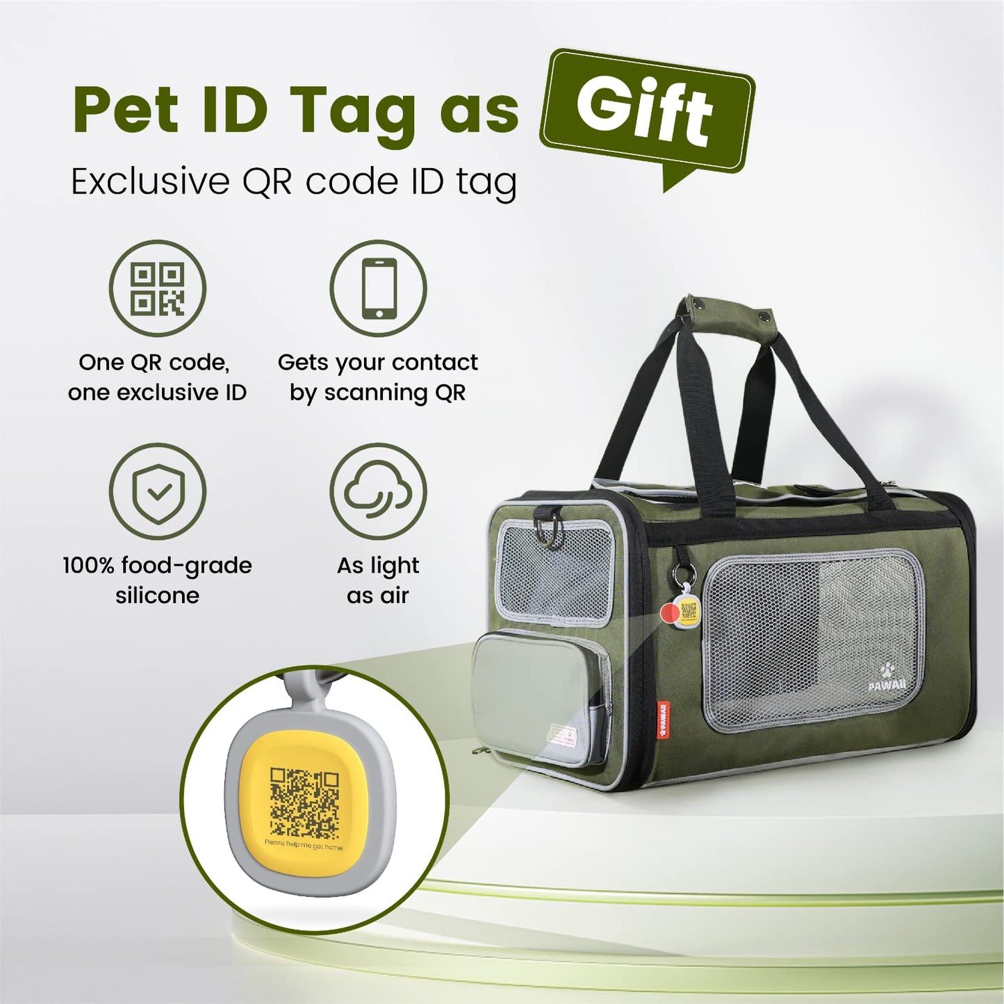 Pawaii Pet Carrier, TSA Airline Approved Cat Carrier, Soft Carrier