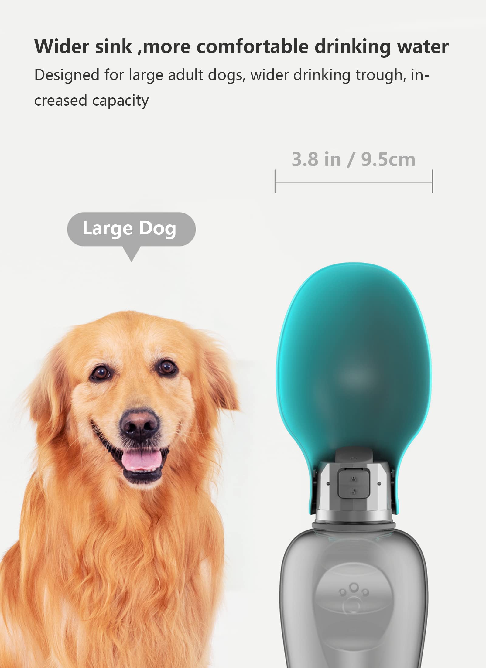 Kalimdor Dog Water Bottle, Leak Proof Portable Puppy Water Dispenser