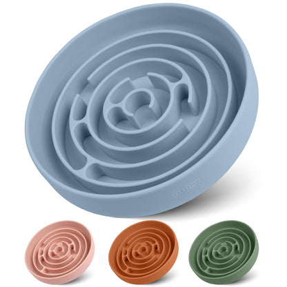 Coomazy Slow Feeder Dog Bowl, Silicone Material, Nonslip Design, Bowl
