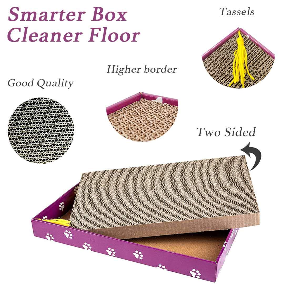 PEEKAB Cat Scratcher Cardboard Wide Scratching Board Reversible Pad
