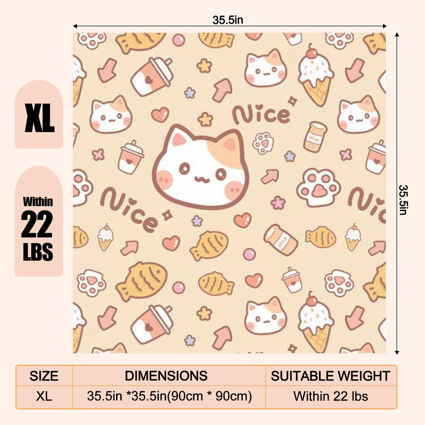 CKNCY 35.5" Cat Grooming Wrap Cat Wrap for Cutting Nails Cat Tool