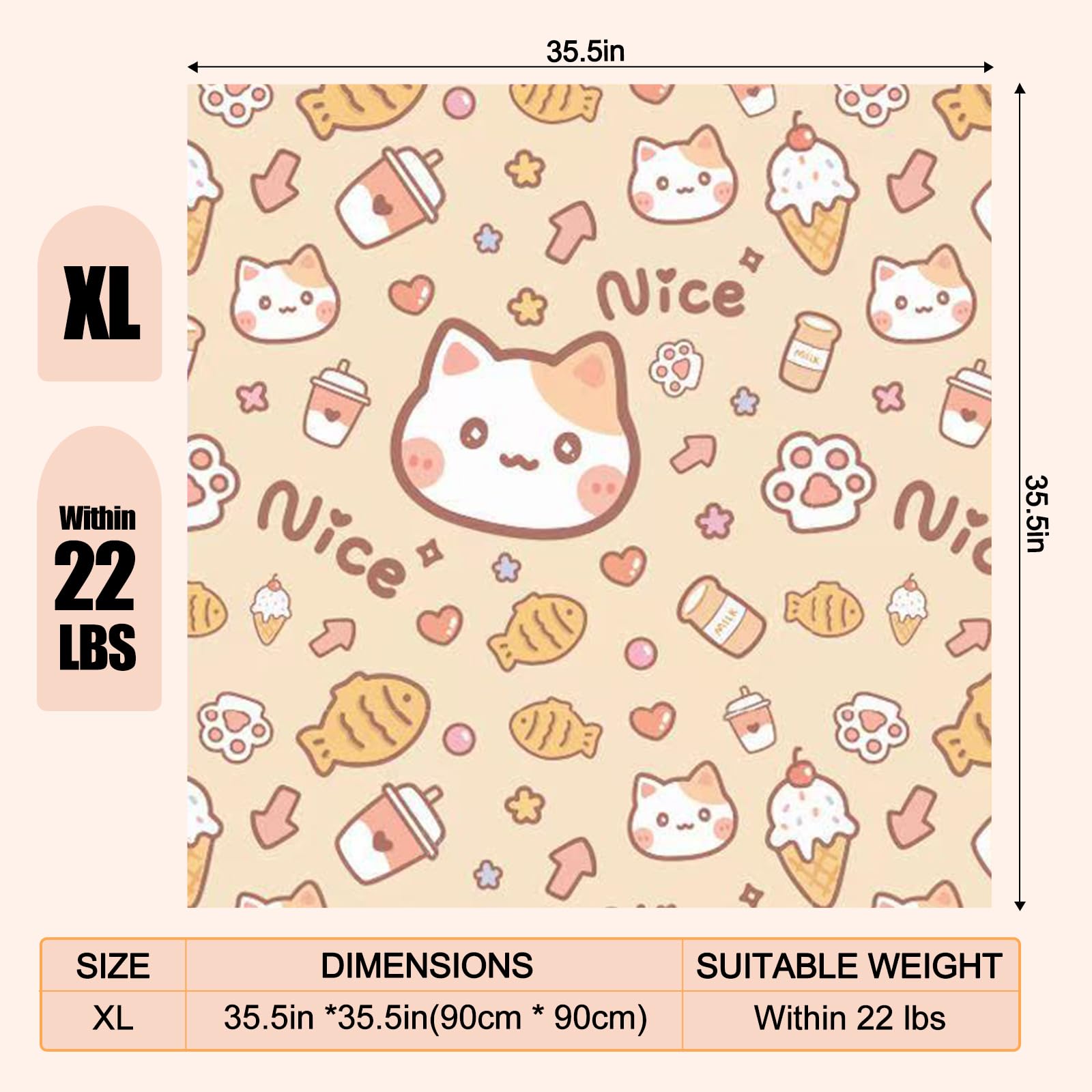 CKNCY 35.5" Cat Grooming Wrap Cat Wrap for Cutting Nails Cat Tool