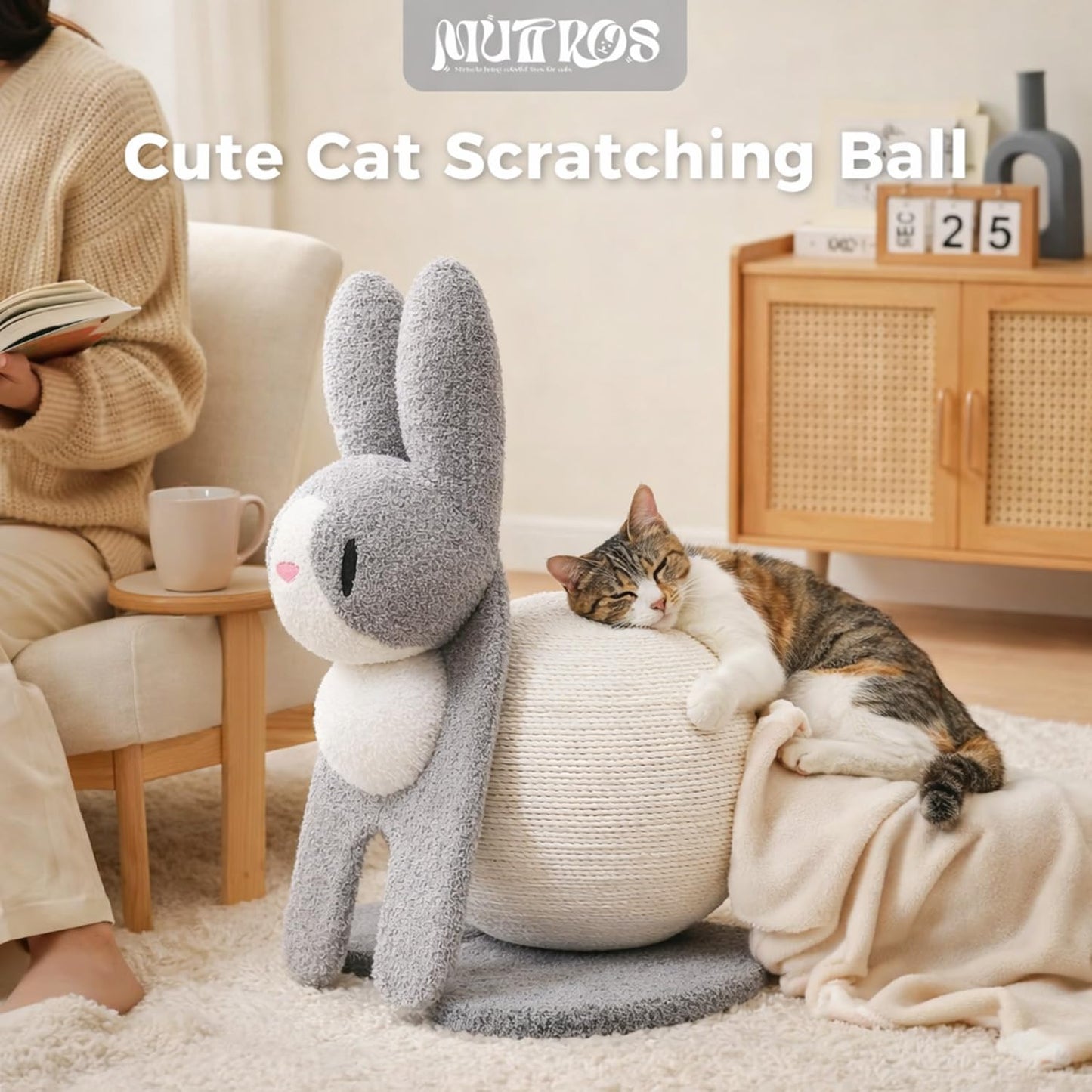 MUTTROS Cute Cat Scratcher- Bunny Style, Cat Scratching Post
