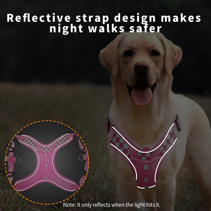 Dog Harness with Leash Set, No Pull Reflective Strips Adjustable Set