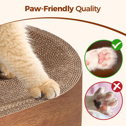 ComSaf Cat Scratcher Bed, Durable Cat Scratching Board, Oval Pad