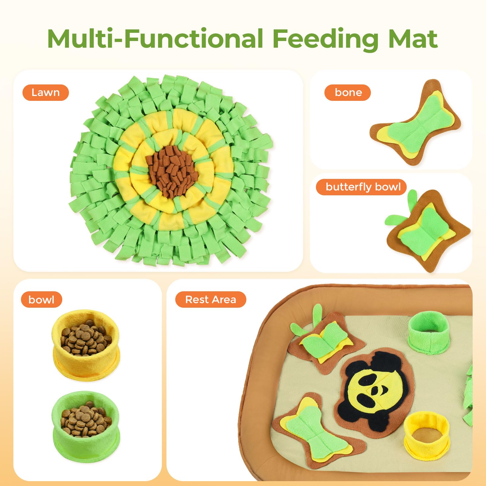 2IN1 Dog Bed Mat&Snuffle Mat for Dogs Large Breed, x28.3'' Game