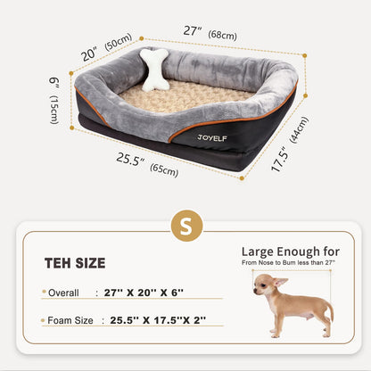 JOYELF Memory Foam Dog Bed Small Orthopedic Dog Bed Sofa