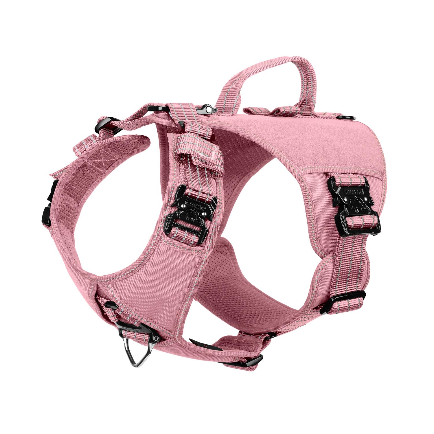 ICEFANG GN8 Tactical Dog Harness for Large Sized Dogs,Full Metal Leash