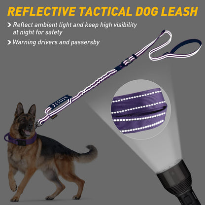 AUBELL Tactical Dog Leash Heavy Duty,4- Reflective Strong No Pull Seat