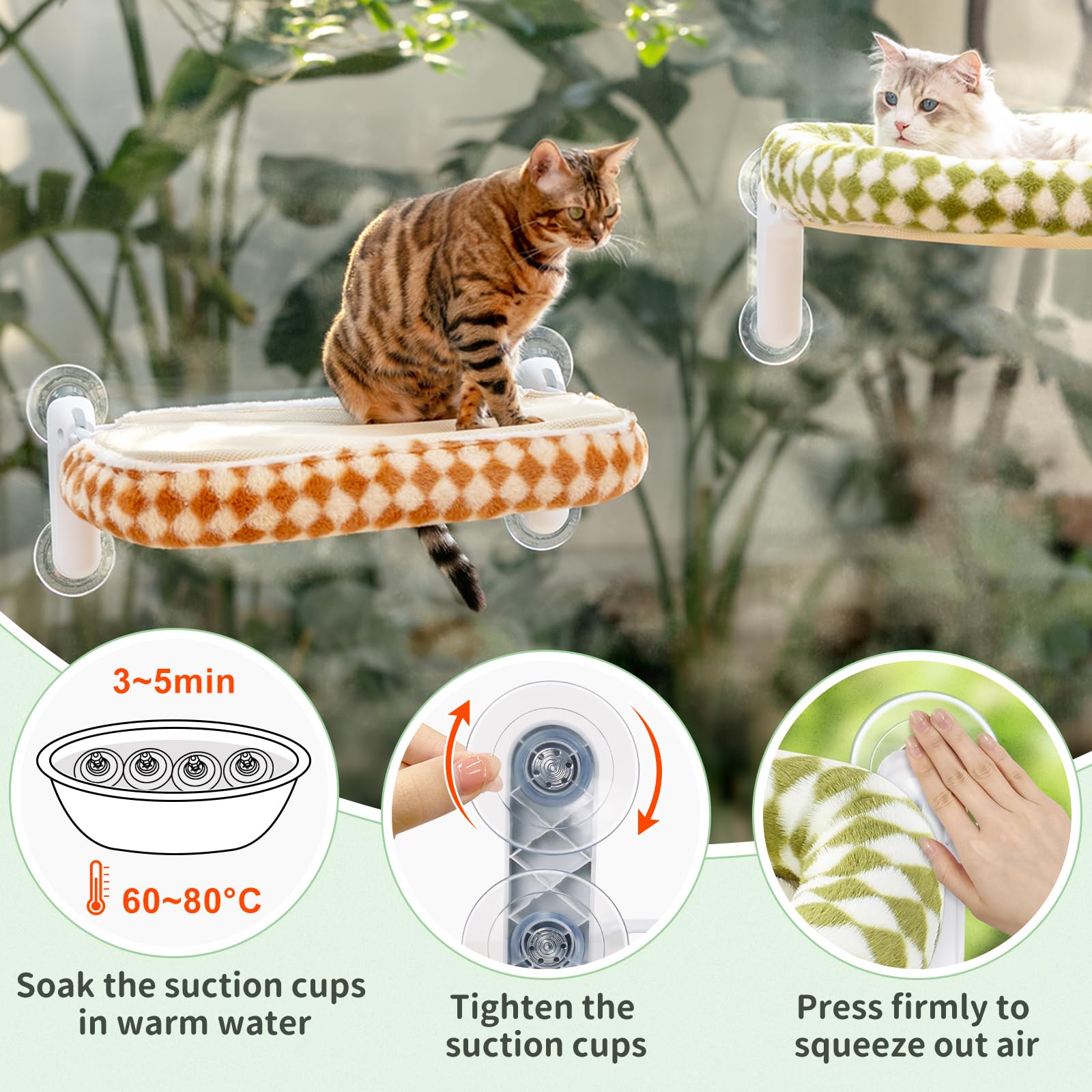 Sunhoo Cat Window Perch Bed Foldable Kitty Windowsill Hammock Bed