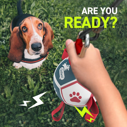 QDAN Dog Toys with Bell Inside, Durable Dog Balls for Tug of War Balls