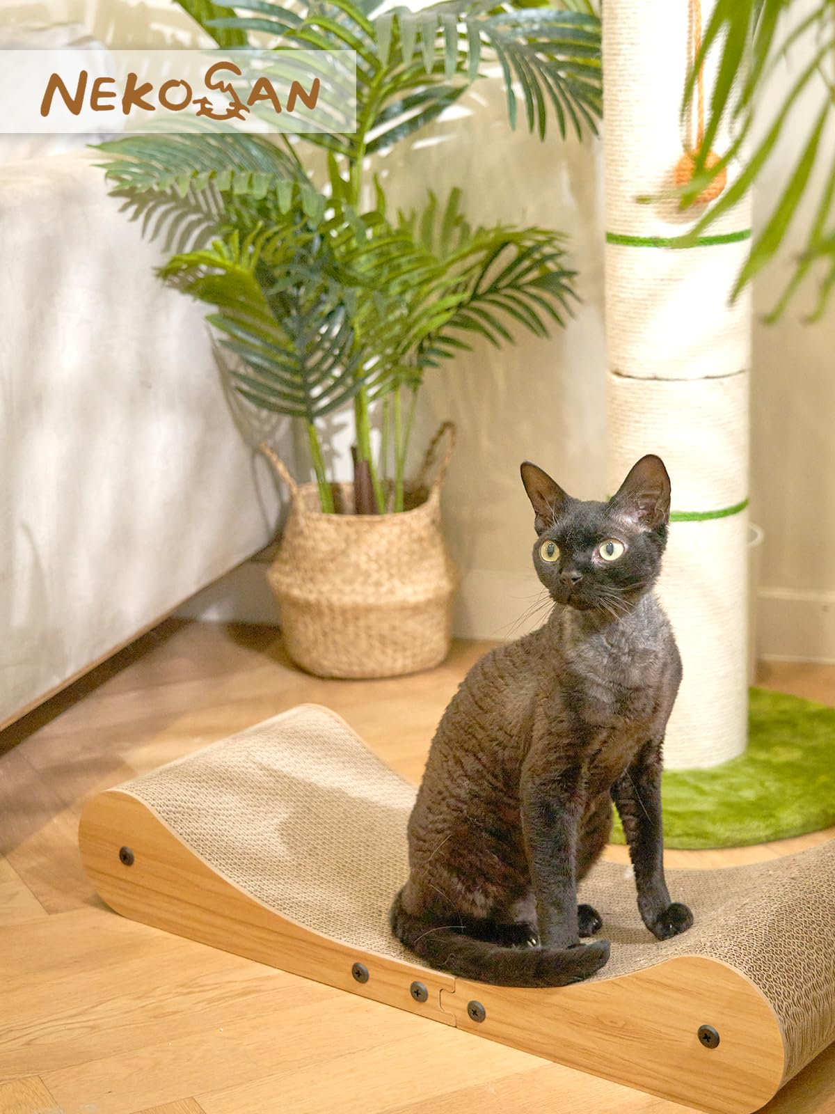 Nekosan Cat Scratcher Cardboard Bed, 27.5" Extra Large Cat Scratch Bed