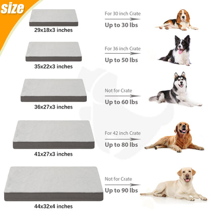 KSIIA Orthopedic Dog Bed Dog Crate Bed Waterproof Bed