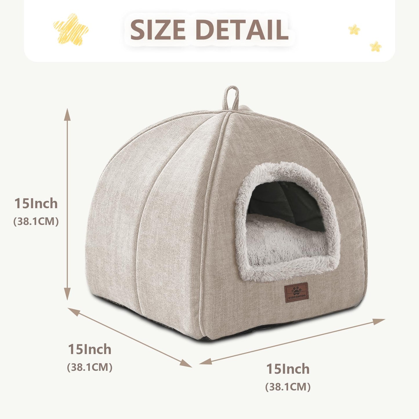 WINDRACING Cat Bed for Indoor Cats Cat Cave Cat House Cats Tent Bed