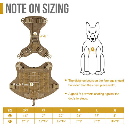 OneTigris Dog Harness,Tactical Dog Harness with Handle,No-Pull Hook