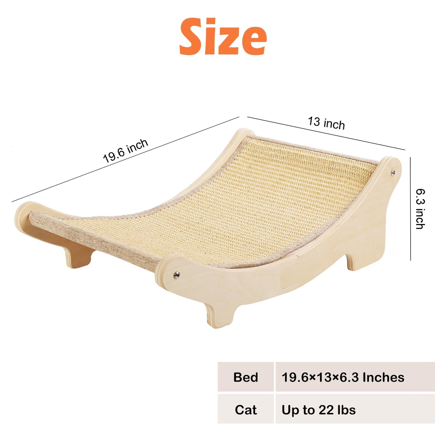 UUig Cat Scratcher Sisal Cat Scratching Bed Cat Scratch Scratcher