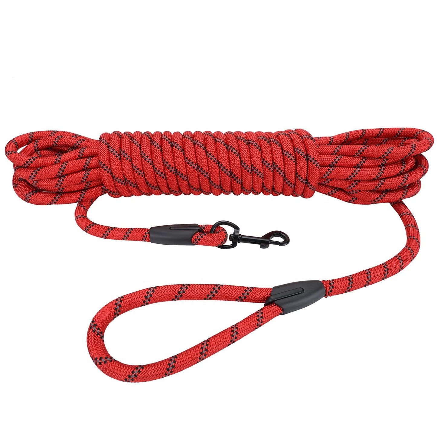 Long Dog Leash for Training -Reflective Nylon Rope with Swivel Lead