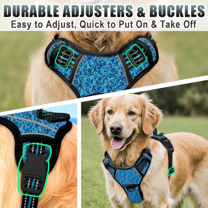 BARKBAY No Pull Dog Harness Large Step in Reflective Dog Harness