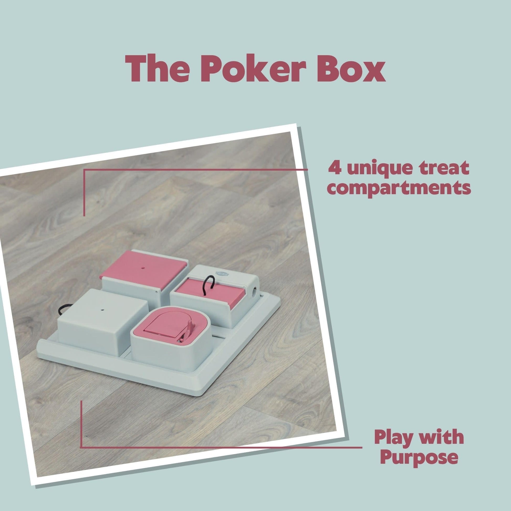 TRIXIE Cat Activity Poker Box Strategy Game Interactive Puzzle Toy