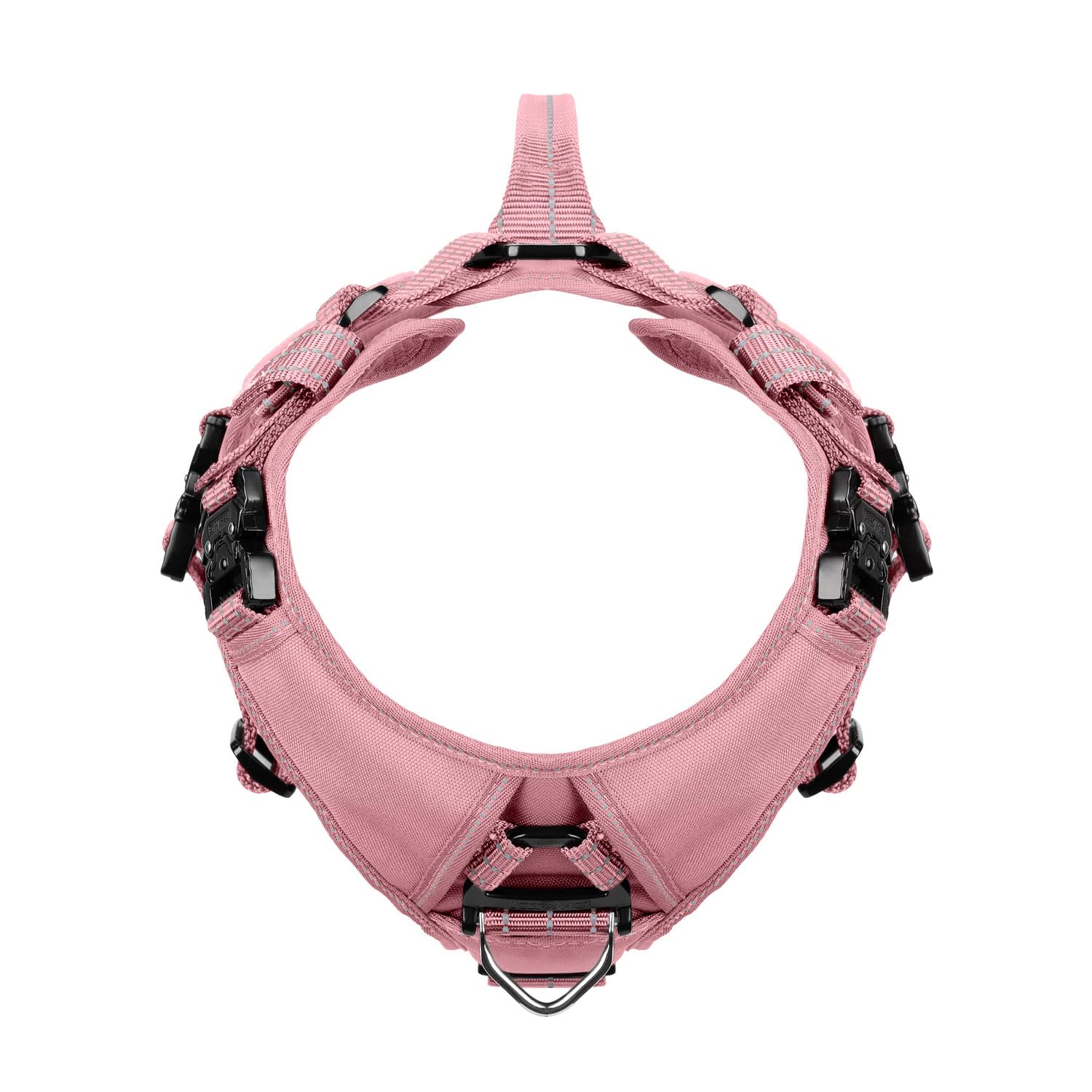 ICEFANG GN8 Tactical Dog Harness for Large Sized Dogs,Full Metal Leash