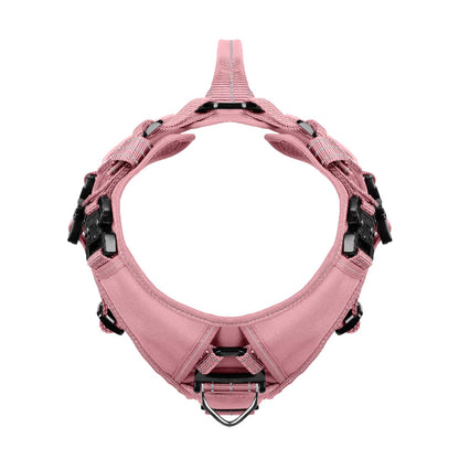 ICEFANG GN8 Tactical Dog Harness for Large Sized Dogs,Full Metal Leash