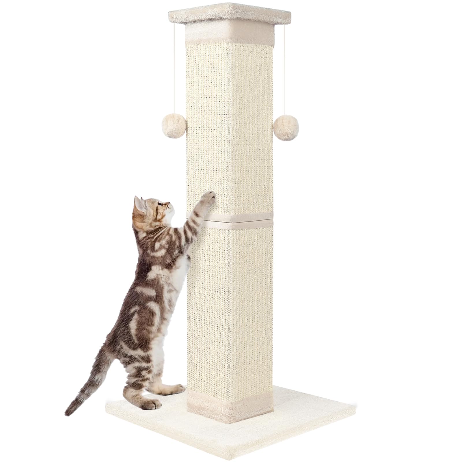 SOCATER Cat Scratching Post Nature Sisal Cat Scratch Post Scratcher