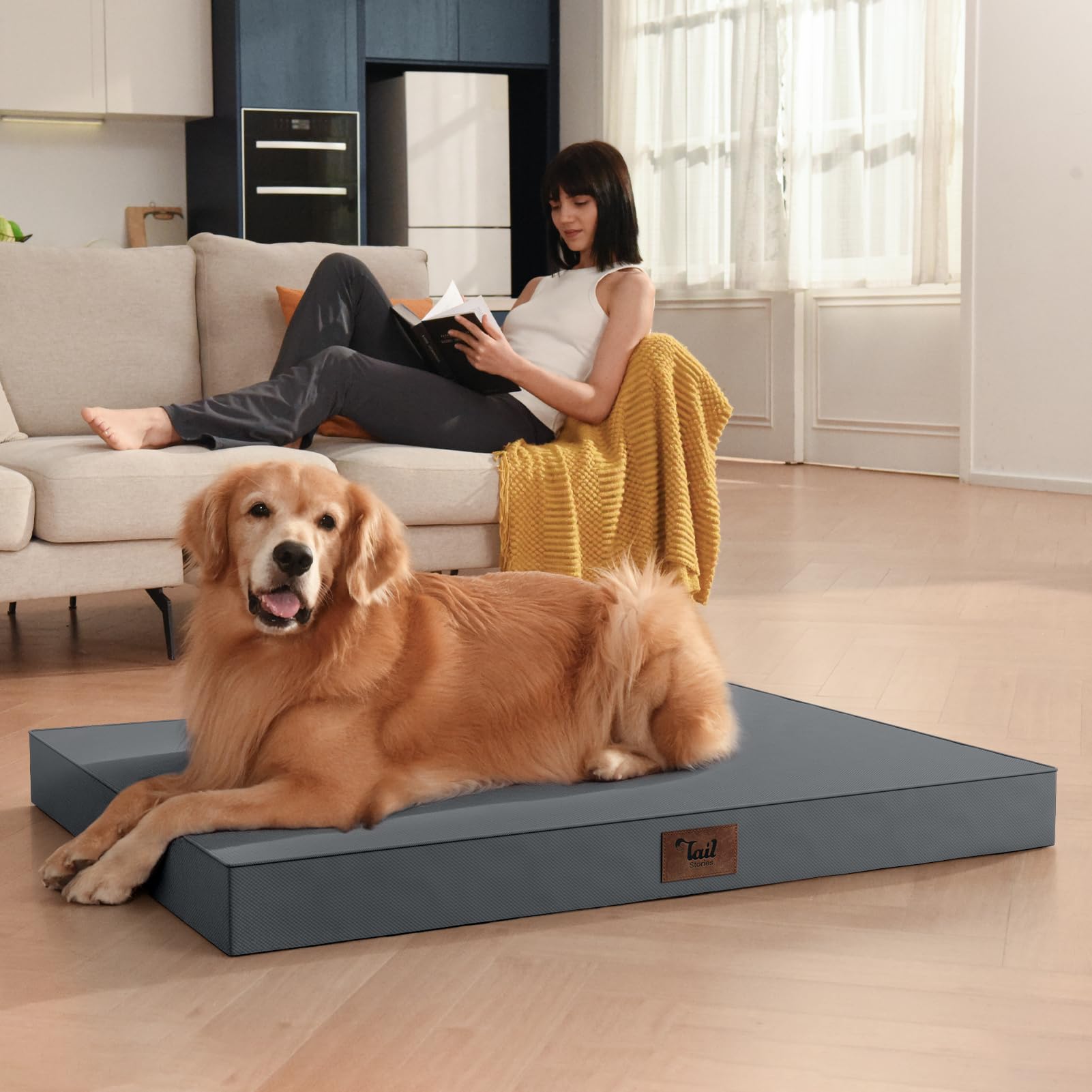 Tail Stories Outdoor Orthopedic Dog Bed, Waterproof Dog Bed