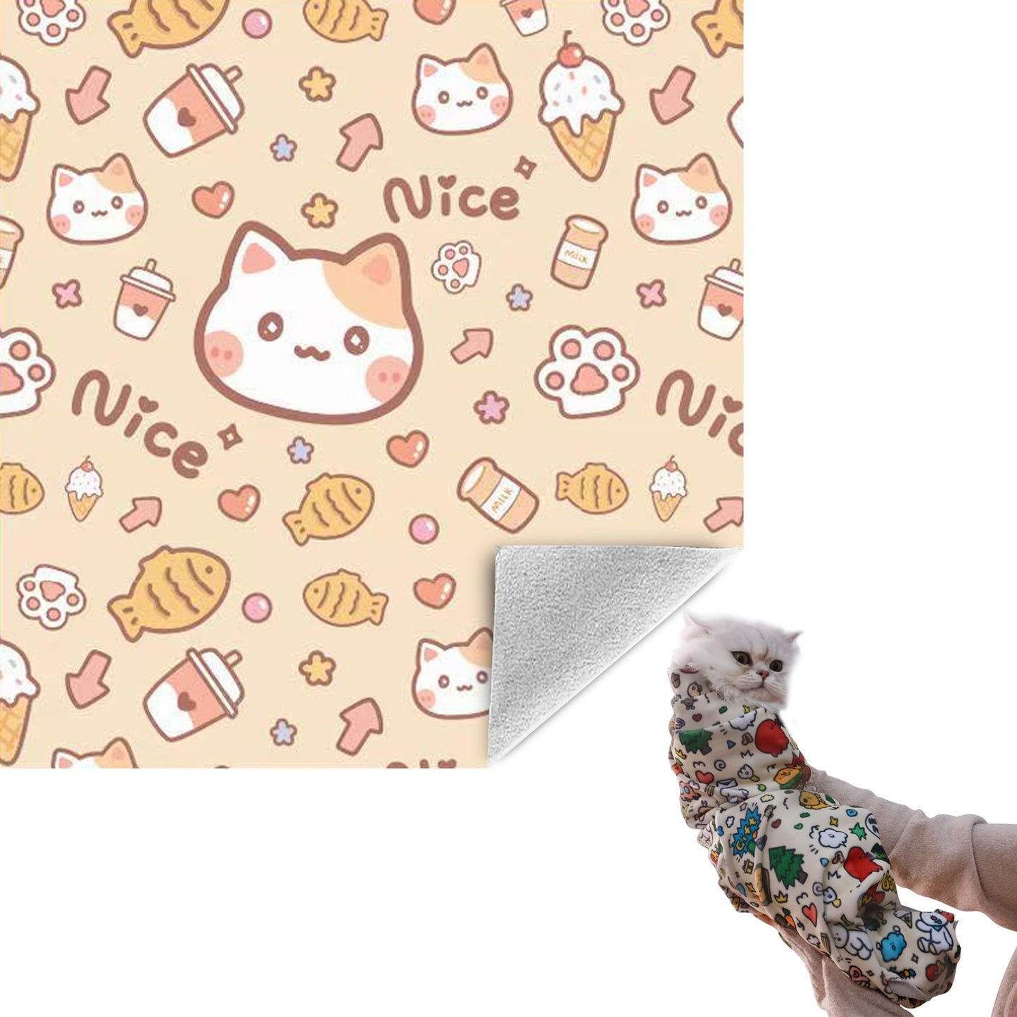 CKNCY 35.5" Cat Grooming Wrap Cat Wrap for Cutting Nails Cat Tool