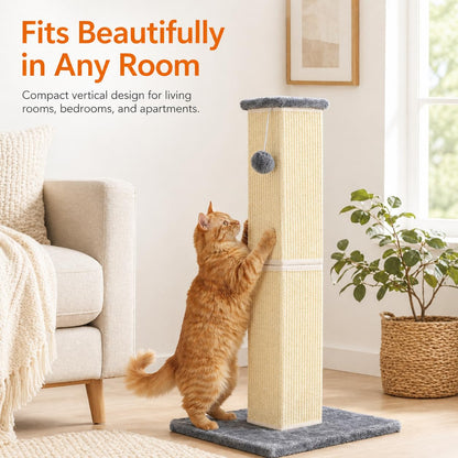 YULOYI 32" Tall Cat Scratching Post for Large Indoor Cats Scratcher