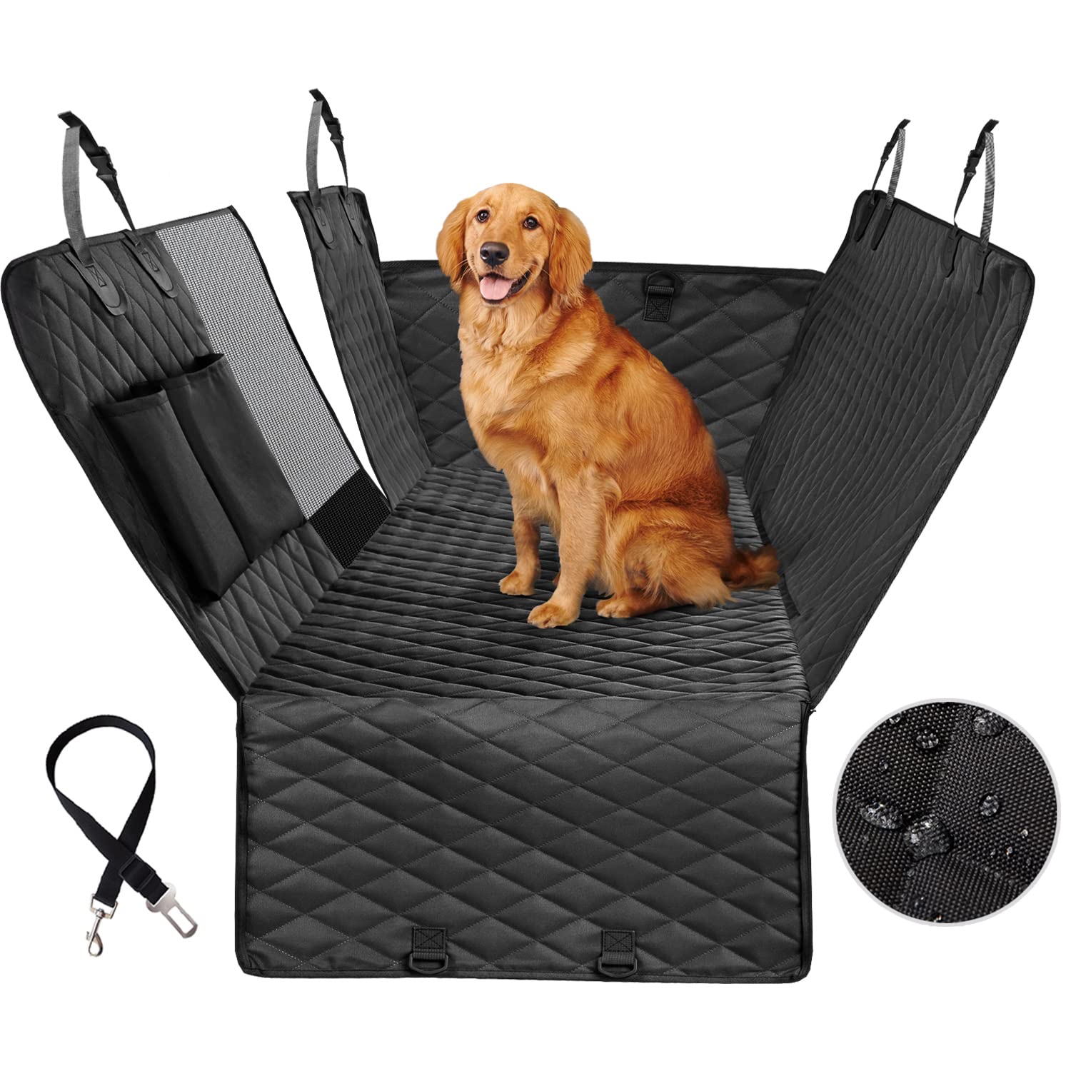 Vailge X-Large Dog Car Hammock, Waterproof with Mesh Window, Seat