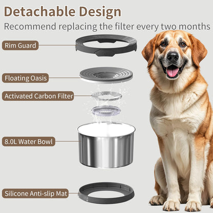 Dog Water Bowl No Spill Stainless Steel Water Bowl