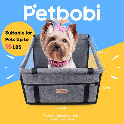 Petbobi Pet Reinforce Car Booster Seat for Dog Portable and Seat