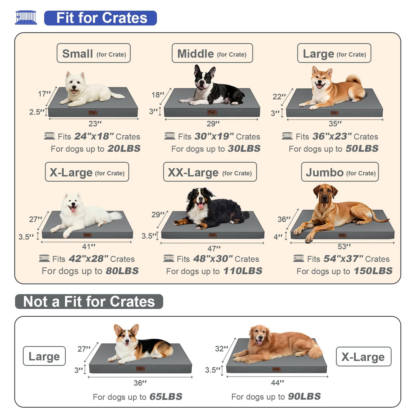 Tail Stories Outdoor Orthopedic Dog Bed, Waterproof Dog Bed