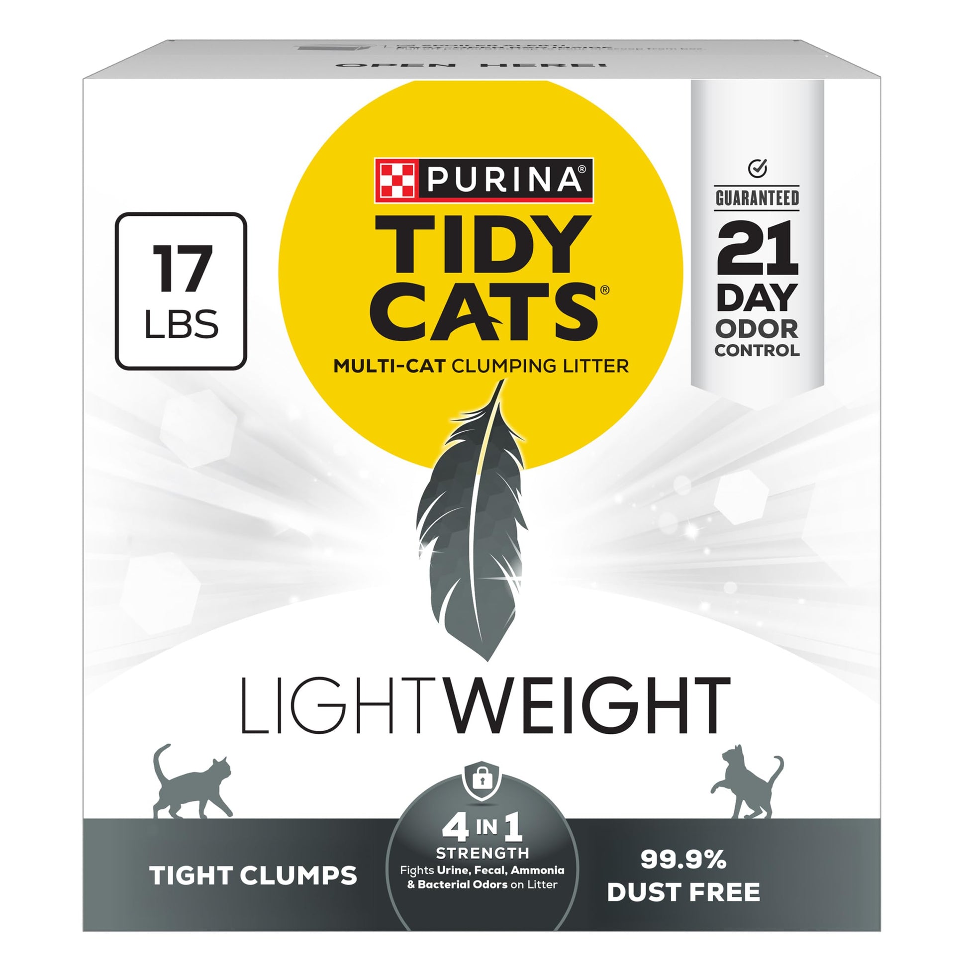 Purina Tidy Cats LightWeight 4-In-1 Strength Multi-Cat, Odor Box