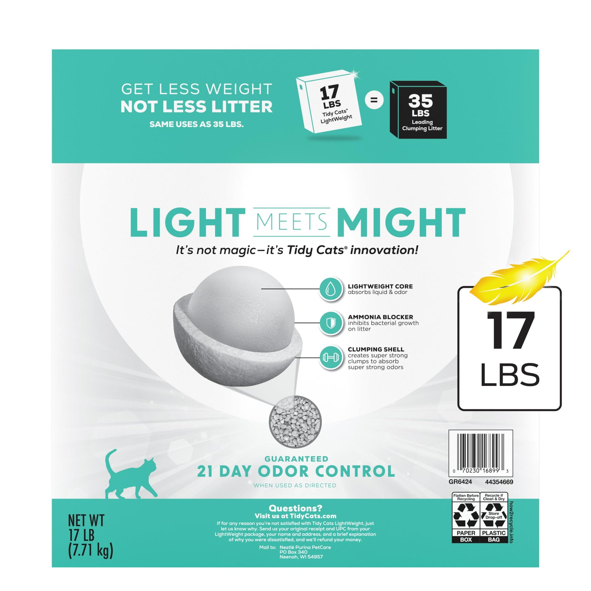 Purina Tidy Cats LightWeight Free and Clean Unscented, Multi-Cat Box
