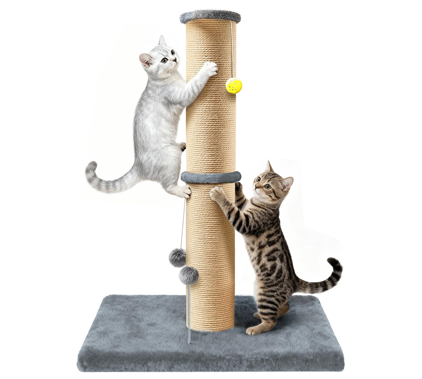 PELUOMOZ 5-Inch Thick Sisal Cat Scratching Post, 36" Tall Cat Tower