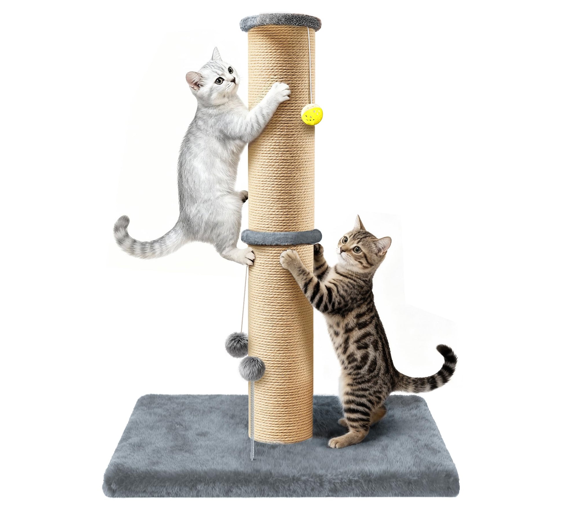 PELUOMOZ 5-Inch Thick Sisal Cat Scratching Post, 36" Tall Cat Tower