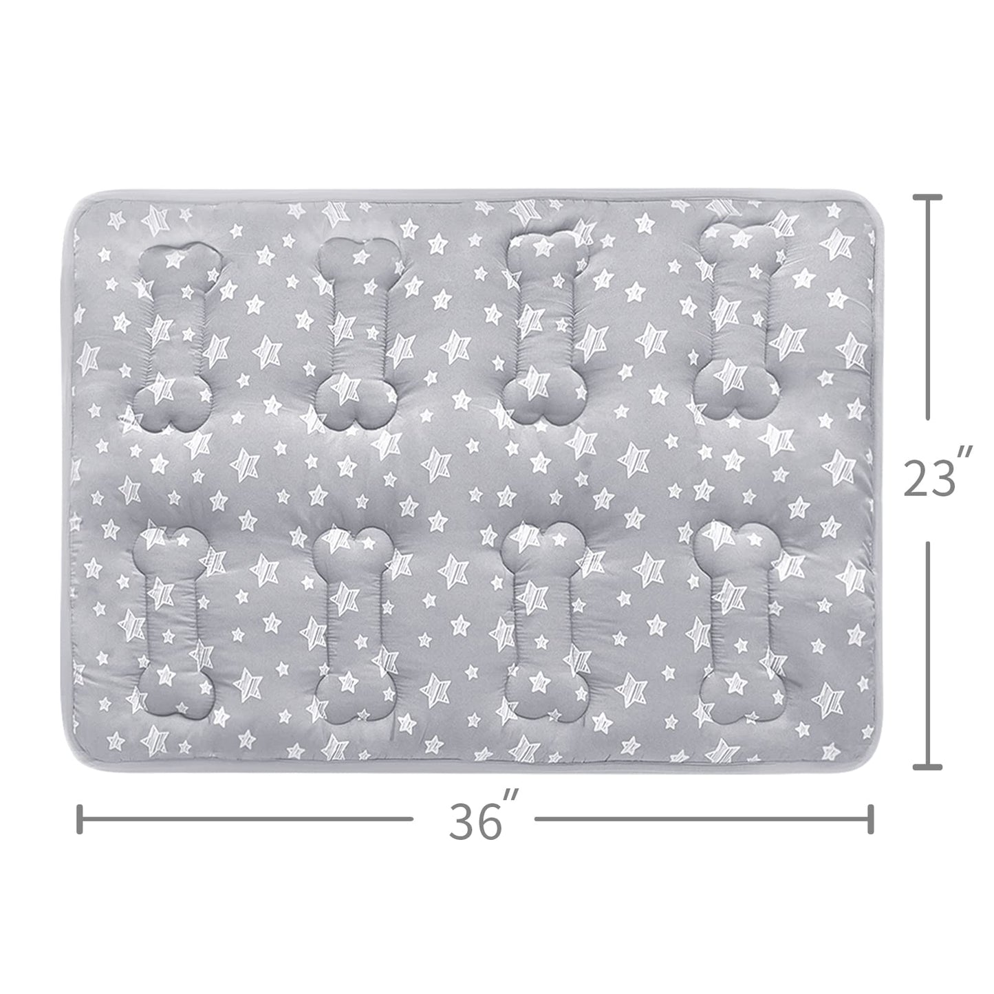 Dog Crate Bed Mat (36" X 23"), Soft Dog Bed Mat with Cute Stars Bed