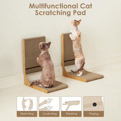 EHEYCIGA 2-Pack Cat Scratcher, L-Shaped Cardboard Scratch Pad