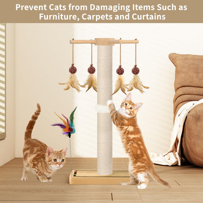 Tall Cat Scratching Post, Sisal, Large Scratcher Tree Tower for Tower