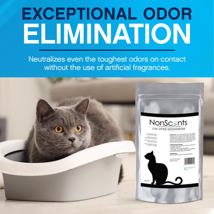 NonScents Cat Litter Deodorizer Litter Box Odor Eliminator Less Box