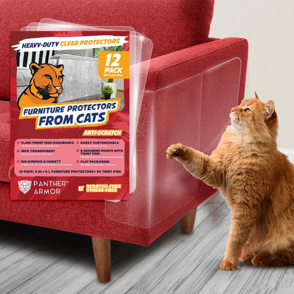 12 Pack Cat Scratch Furniture Protector Sheets Clear Couch Furniture