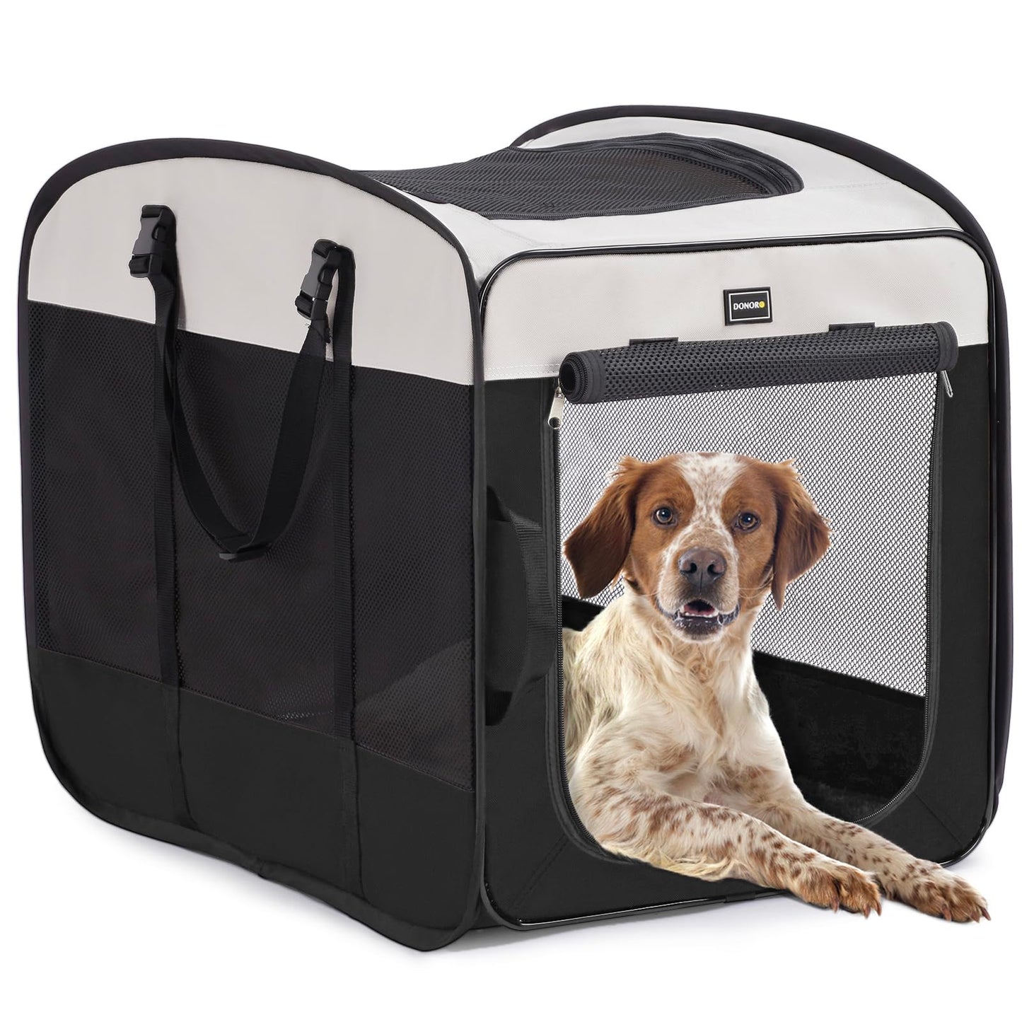 DONORO Dog Kennels and Crates for Medium Dogs, Portable Pop Up Bag