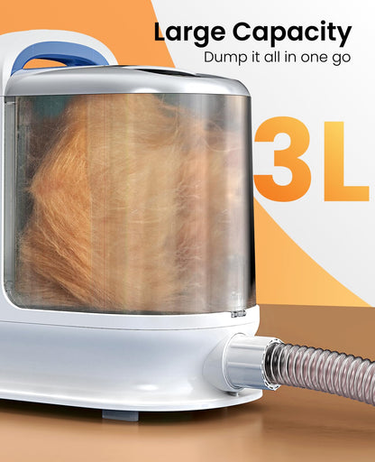 oneisall Dog Grooming Vacuum, 13000Pa Powerful Dust Cup Pet Clipper